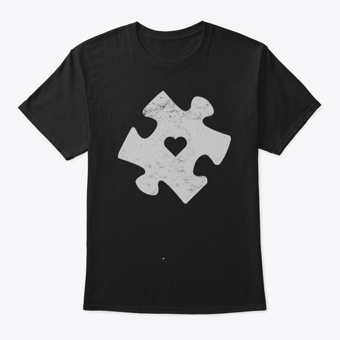 Autism Awareness Shirts For Men Man Dad  Black T-Shirt Front