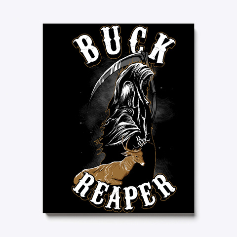 Buck Reaper Canvas Print Black Camiseta Front