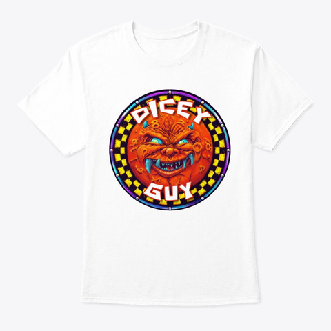Dicey Guy  White T-Shirt Front