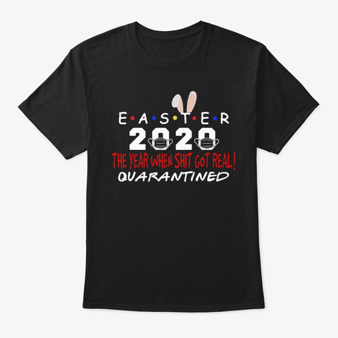 Easter 2020 Kids Tee The One Where They Black T-Shirt Front
