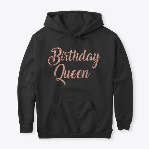 Birthday Queen , For Women   Birthday  Black T-Shirt Front
