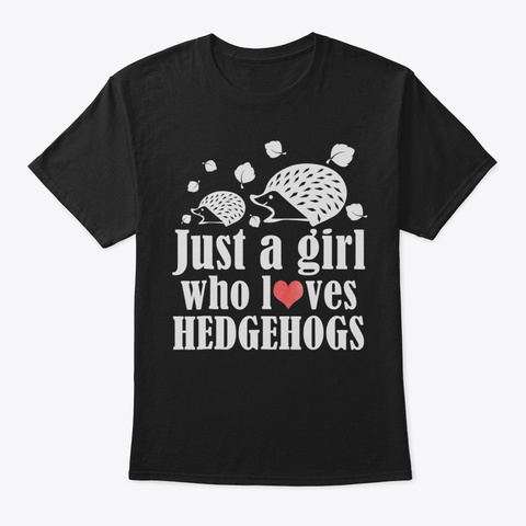 Cute Hedgehog Hedgie Pet Lover Mom Mommy Black T-Shirt Front