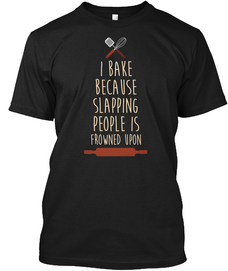 I Love Baking! Black T-Shirt Front