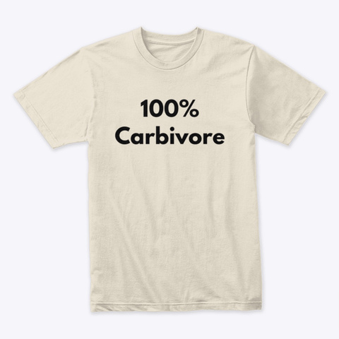 100% Carbivore Cream T-Shirt Front