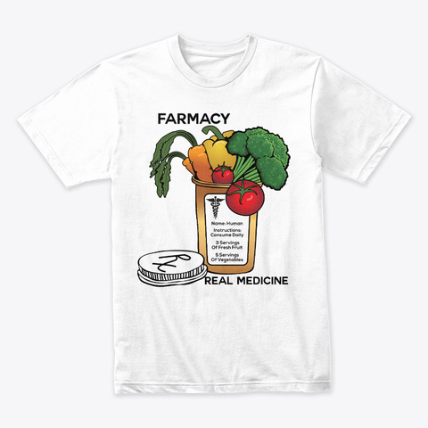 Fasting Things Farmacy Tshirt White T-Shirt Front