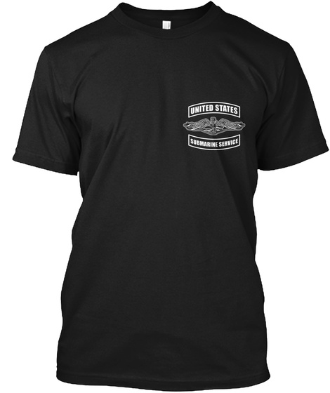 United States Submarine Service Black T-Shirt Front