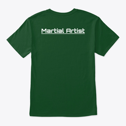 Open Palm Martial Arts Shirt Forest Green T-Shirt Back