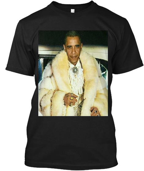 Cool Obama Black T-Shirt Front