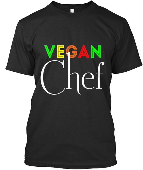 Vegan Chef Black T-Shirt Front