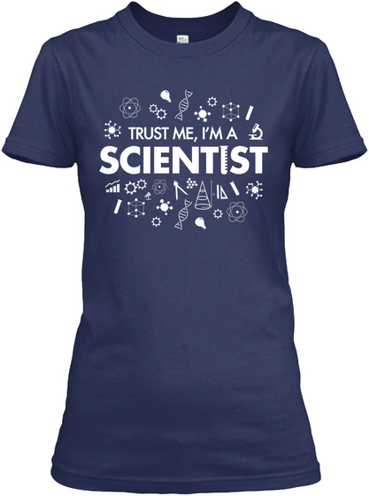 Trust Me, I'm A Scientist Navy T-Shirt Front