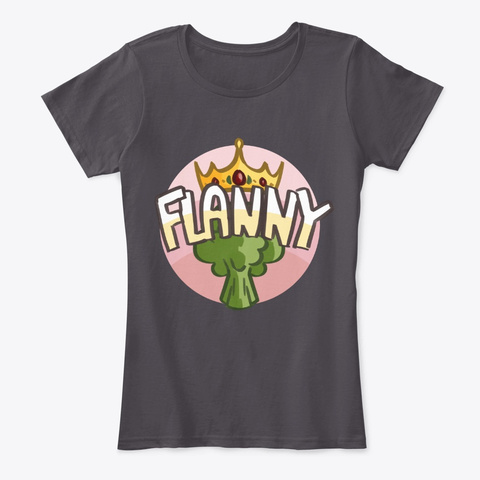 Flanny   Reine Brocoli (Ado/Adulte) Heathered Charcoal  T-Shirt Front