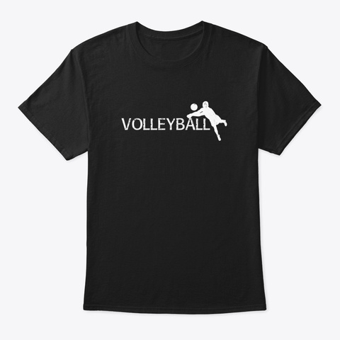 Volleyball Awesome Design Black T-Shirt Front