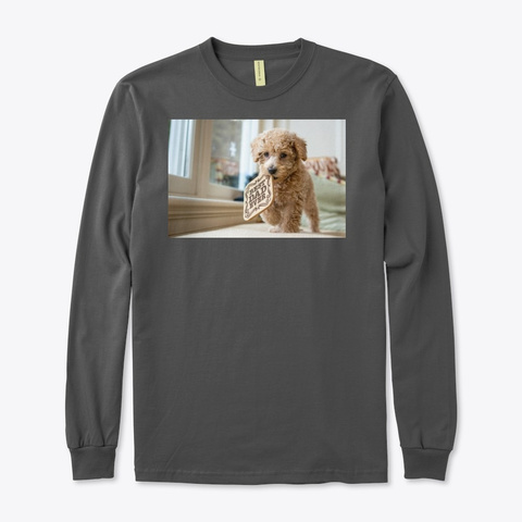 Adorable Poodle Dog  Charcoal T-Shirt Front