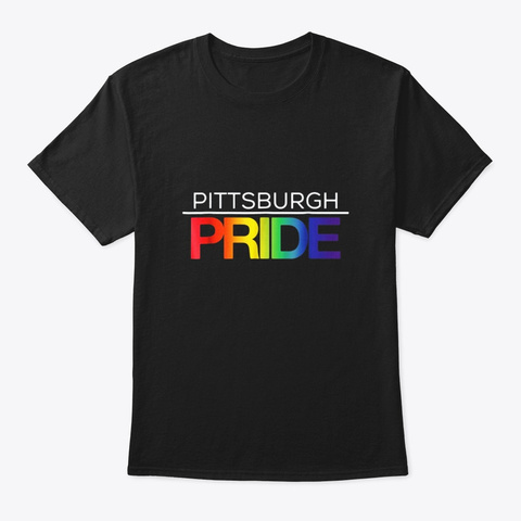 Pittsburgh Pride Shirt Lgbtq Rainbow Black T-Shirt Front