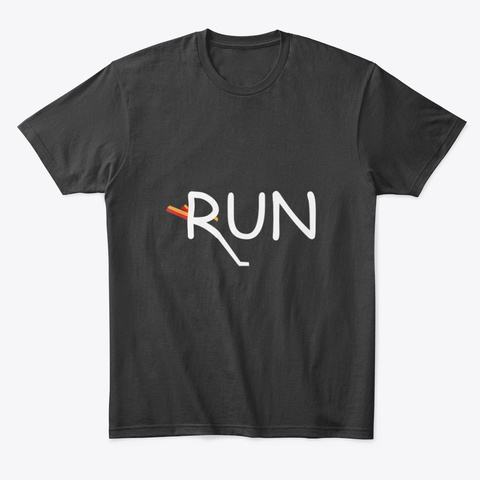 Run Black T-Shirt Front