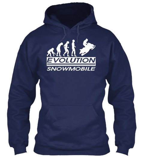 Evolution Snowmobile Navy T-Shirt Front