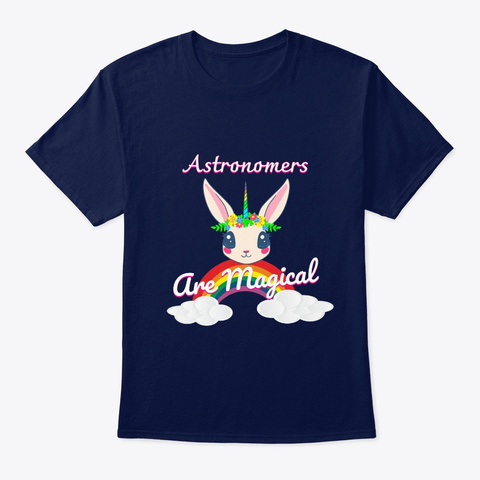 Astronomers Are Magical Navy Camiseta Front