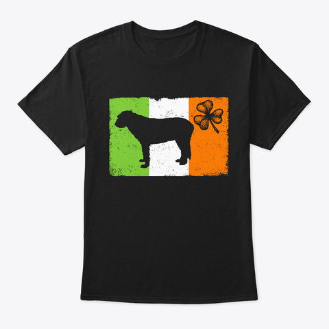 Irish Wolfhounds Doggi Patricks Day Pupp Black Maglietta Front
