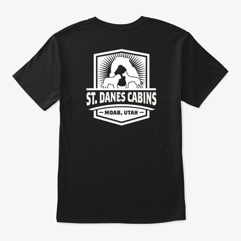 St Dane's Logo Tshirt Black áo T-Shirt Back