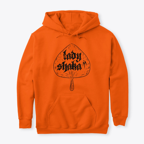 Lady Shaka 'land Back' (Org) Safety Orange T-Shirt Front