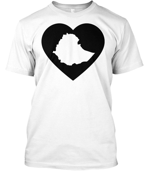 I Heart Ethiopia (Black) White T-Shirt Front