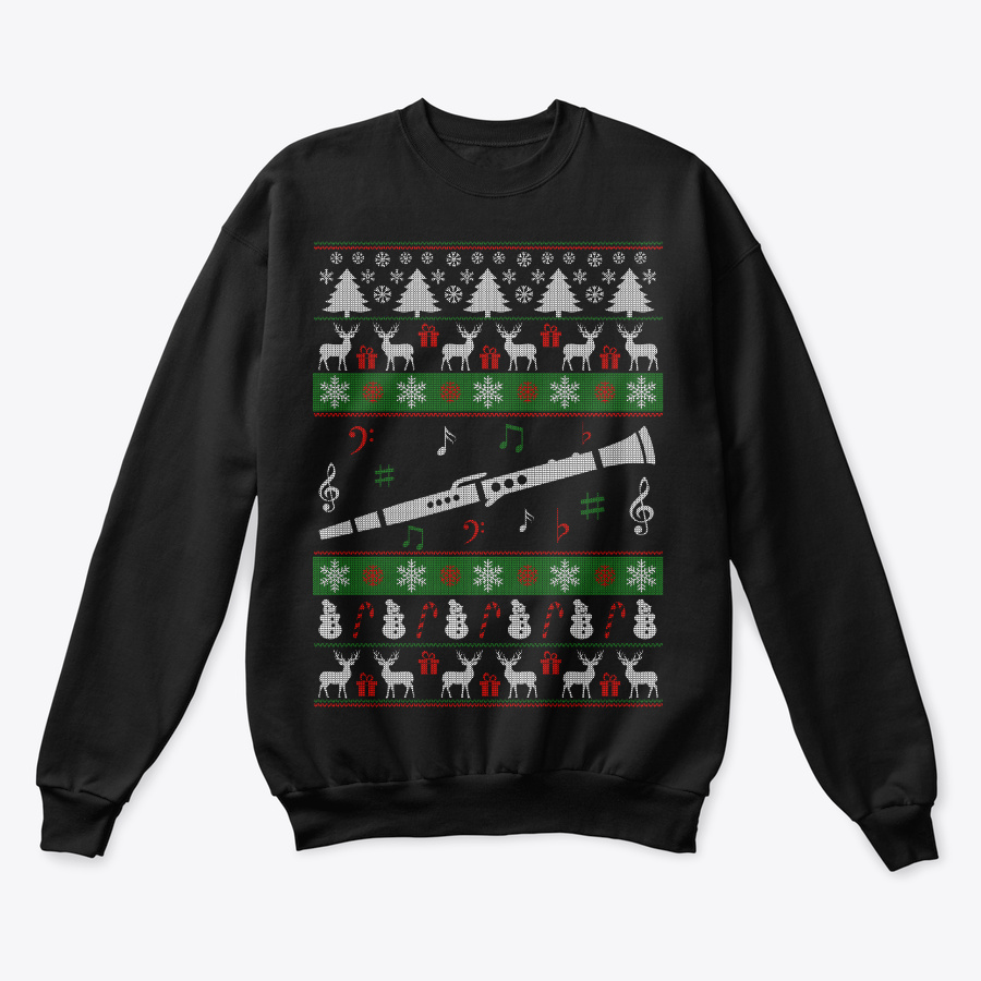 New Ugly Clarinet Christmas Sweater Unisex Tshirt