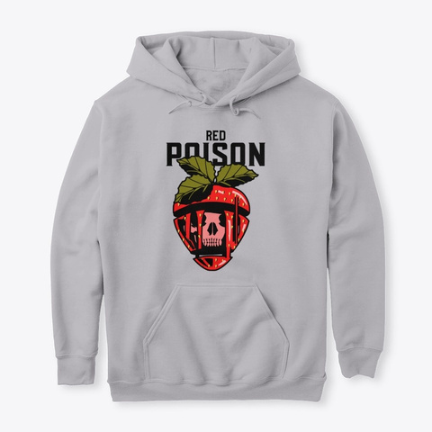 Red Poison, Strawberry With Skull Sport Grey Camiseta Front