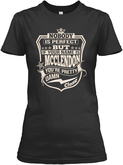 Nobody Perfect Mcclendon Thing Shirts Black T-Shirt Front
