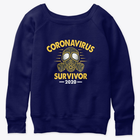 Coronavirus Survivor 2020 Navy  T-Shirt Front