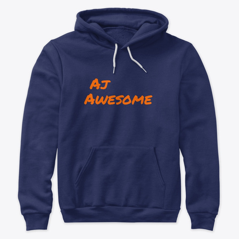 Aj Awesome Merch Navy Maglietta Front
