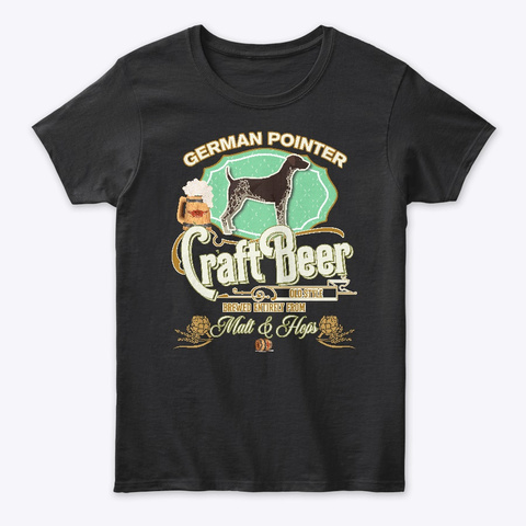 German Shorthaired Pointer Gifts Black T-Shirt Front