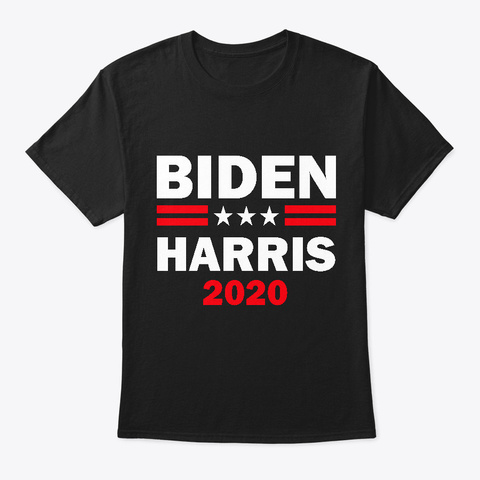Biden Harris 2020 T Shirt Black T-Shirt Front