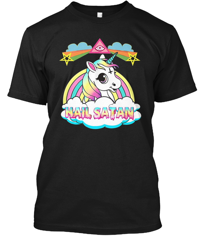 Hail satan death metal rainbown t-shirt Unisex Tshirt