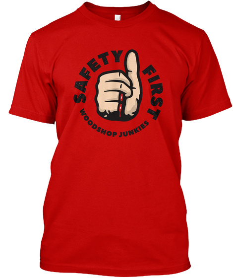 Safety First Wpodshop Junkies Classic Red T-Shirt Front
