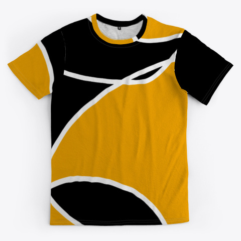 Black Orange Abstract Minimal Art Standard T-Shirt Front