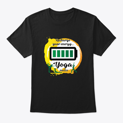 Yoga Practice Black T-Shirt Front
