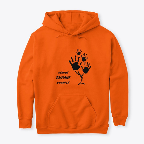 Chaque Enfant Compte Arbre De Mains Safety Orange T-Shirt Front