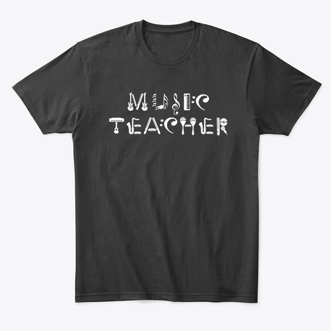 Music Teacher Instrument 2019 Shirt  Black T-Shirt Front