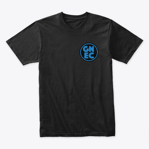 2019 Blue Logo  Black T-Shirt Front