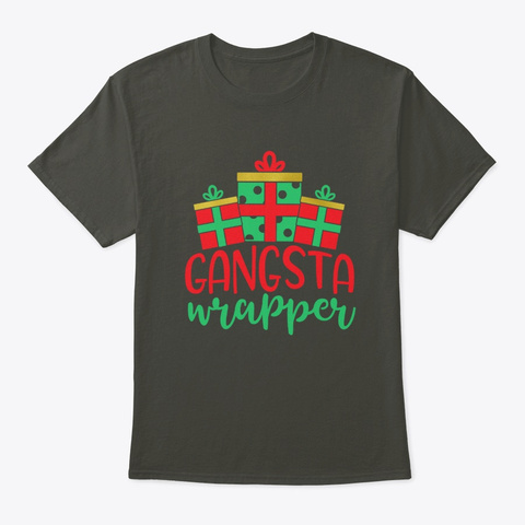 Gangsta Wrapper Wrapping Paper Smoke Gray T-Shirt Front
