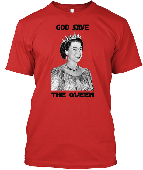 God Save The Queen Red T-Shirt Front