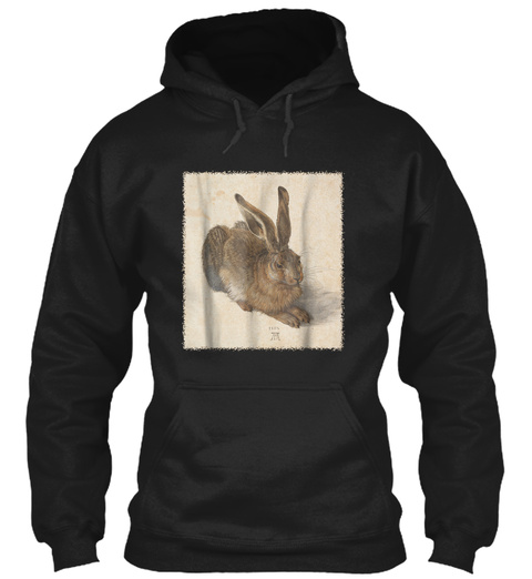 Young Hare By Albrecht Durer, Renaissanc Black T-Shirt Front