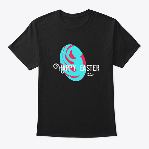 Happy Easter Rwhch Black áo T-Shirt Front