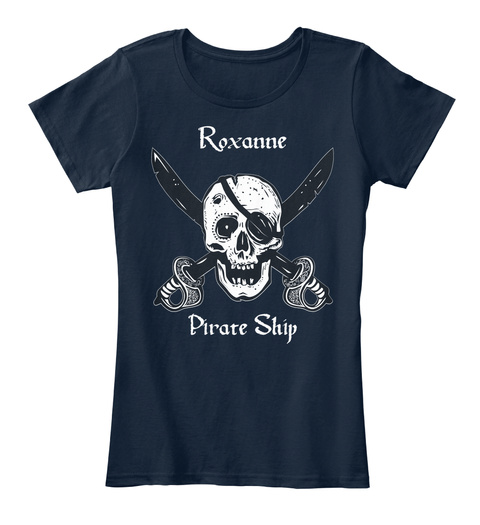 Roxanne's Pirate Ship New Navy T-Shirt Front