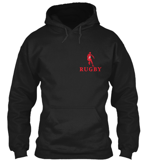 Rugby Black T-Shirt Front