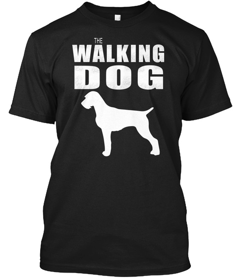 The Walking Dog German Wirehaired Pointer T Shirt Black T-Shirt Front