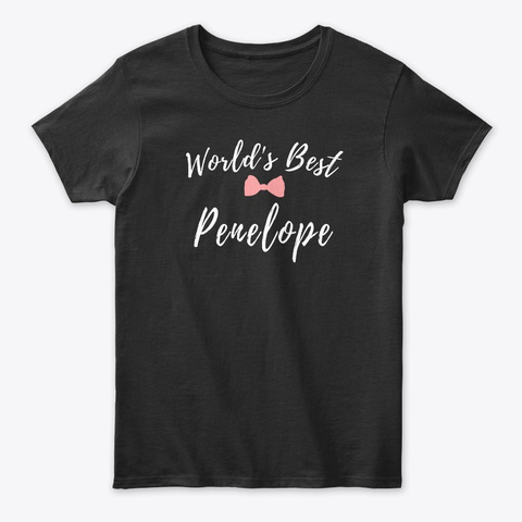 World's Best Penelope Black T-Shirt Front