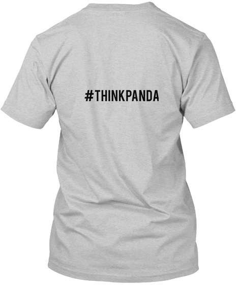 #Thinkpanda Light Steel T-Shirt Back