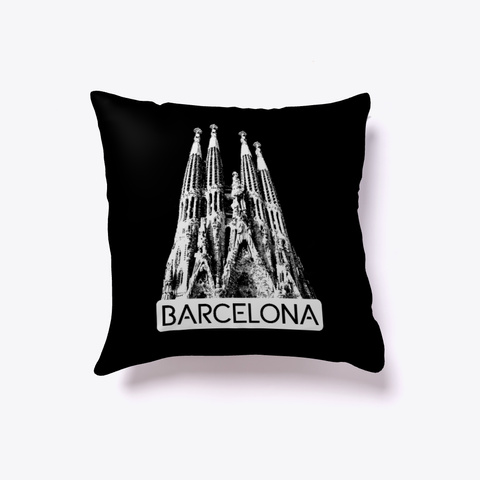 Barcelona Sagrada Familia Black Camiseta Front