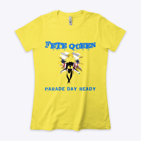 Virgin Islands Fete Queen Vibrant Yellow T-Shirt Front